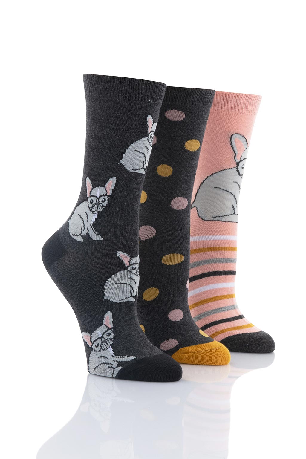 Chaussettes Unisexes Bulldog Anglais – Sock Atomica – 2 Paires – Taille 41-46