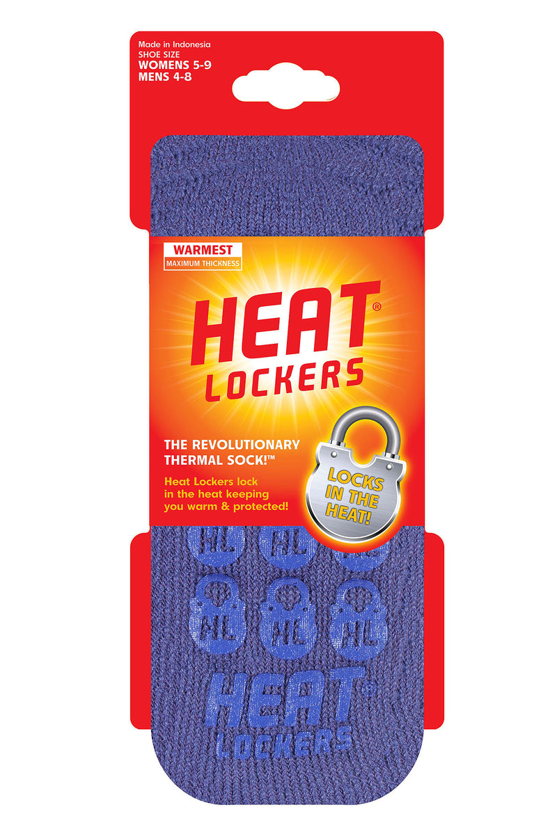 Heat Lockers Women's WARMEST Thermal Solid Crew Slipper Sock Lavender - Packaging