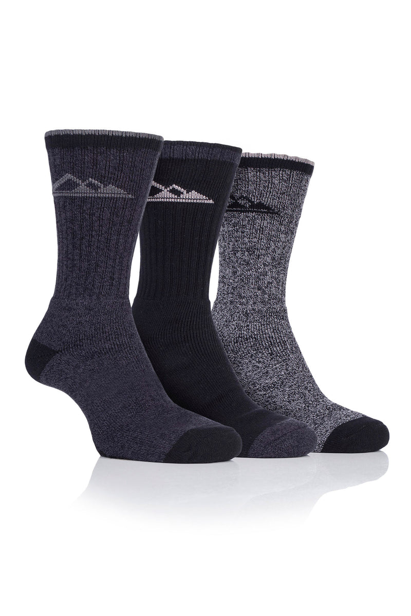 Storm Valley SVMS032 Men's Marl Boot Sock Black/Grey