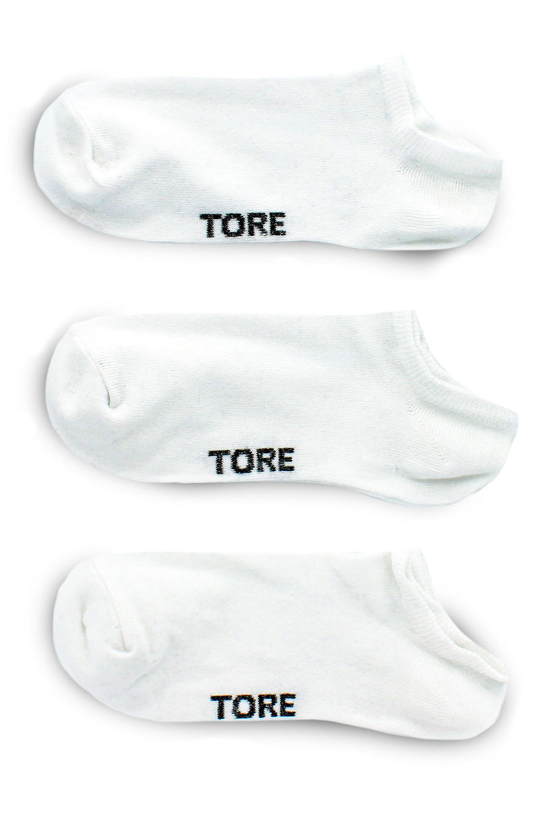 TORE W3000 Women's Recycled Trainer Sock White - Flat