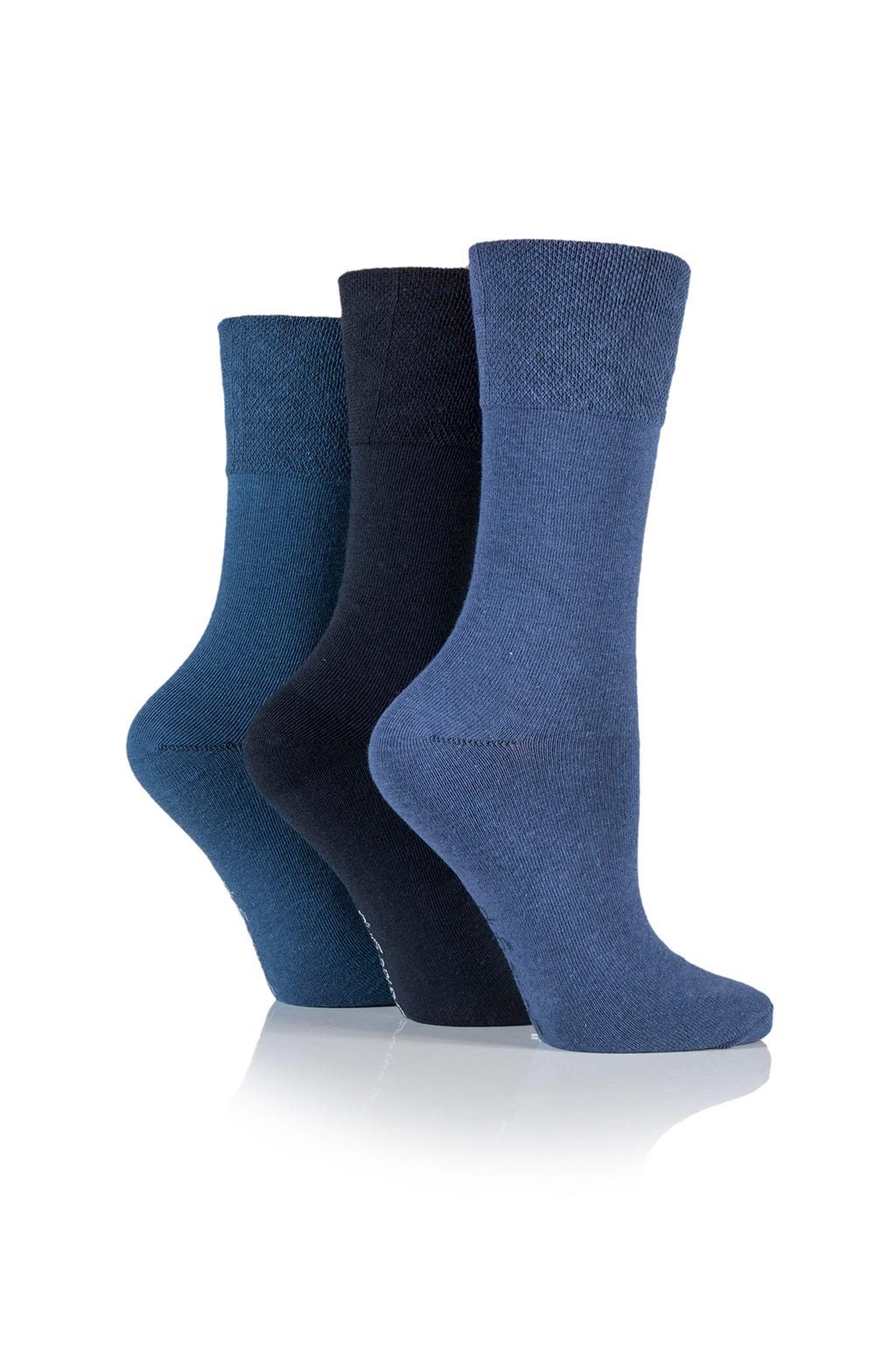 Gentle Grip Women's Solid Navy Mix Crew Sock Gentle Grip Women's Solid Navy Mix Crew Sock