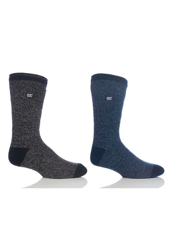 Men's WARMEST Heavy Weight Twist Crew Socks 2 pair pack