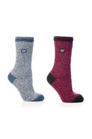 Women's WARMEST Heavy Weight Twist Crew Socks 2 pair pack