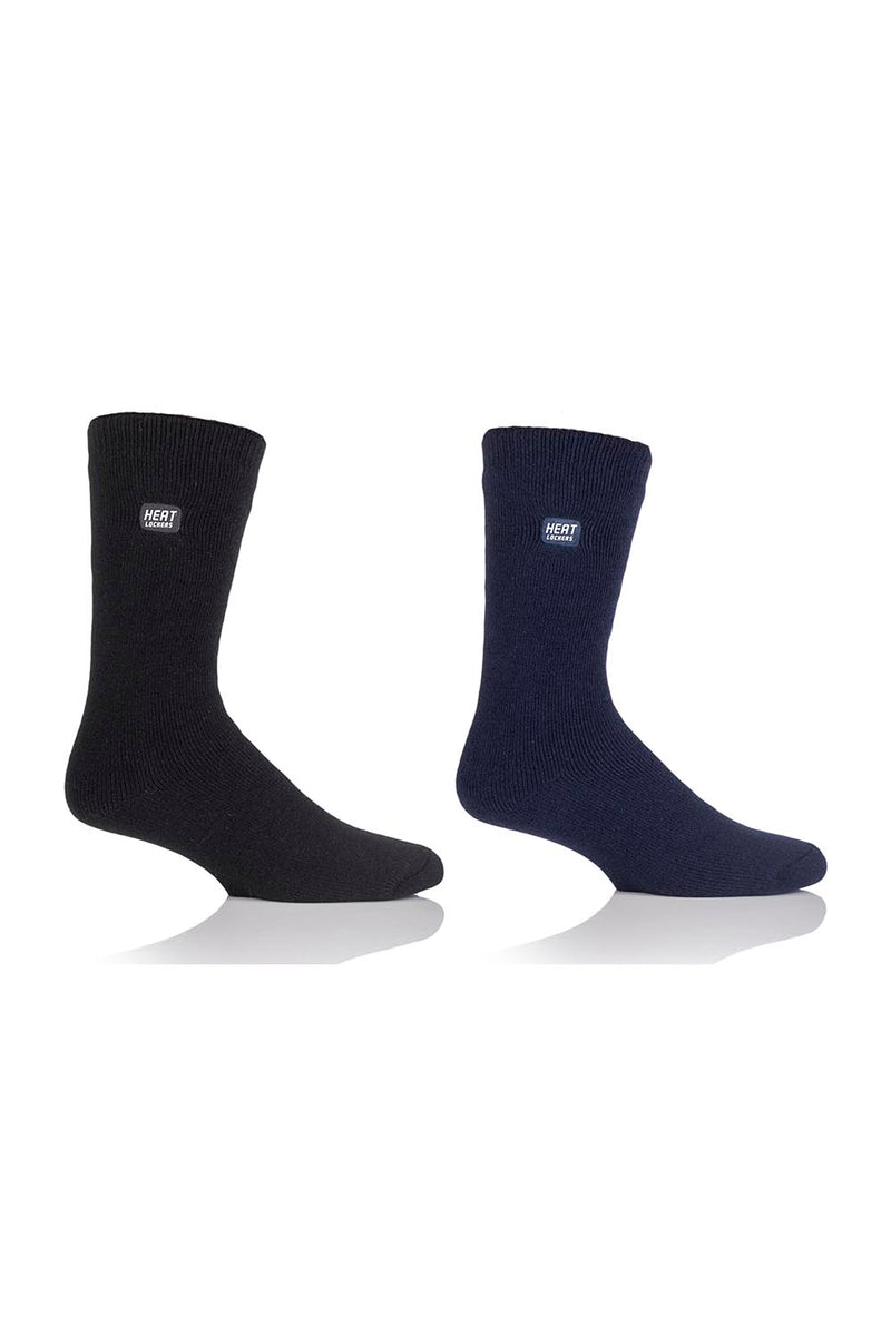 Men's WARMER Solid Color Crew Socks 2 pair pack