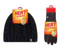 Women's Rib Knit Hat & Flat Knit Basic Glove Set