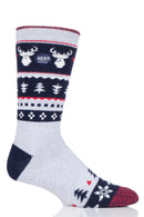 Men's WARM Light Weight Festive Stag Crew Sock