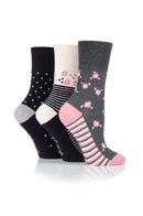 Women's Floral Hybrid Novelty Crew Sock