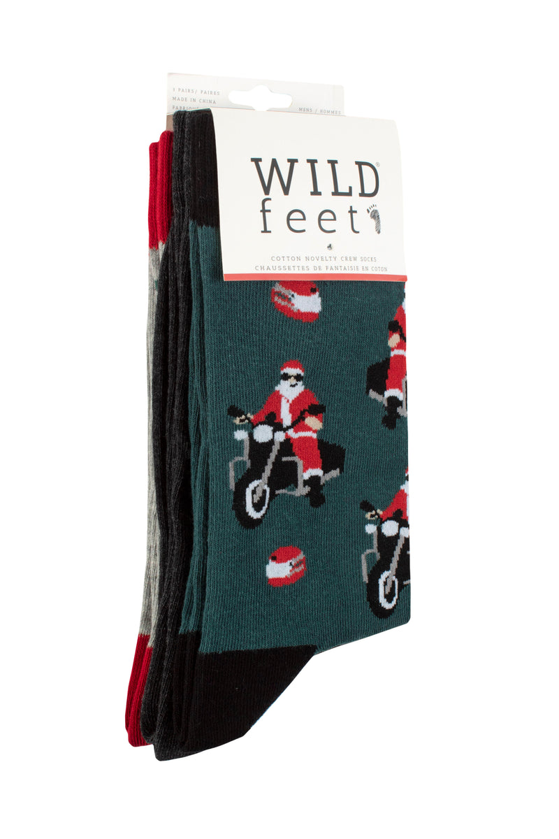 Men's Biker Santa Crew Sock