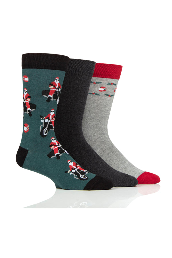 Men's Biker Santa Crew Sock