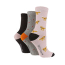 Women's Polkadot Fox Crew Socks - 3 Pair Pack