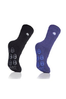 Women's Warmest Heavy Weight Solid Crew Slipper Socks 2 pair pack