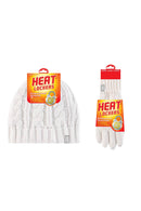 Women's Rib Knit Hat & Flat Knit Basic Glove Set