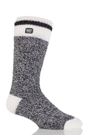 Men's WARMEST Heavy Weight Cream Block Twist Crew Sock