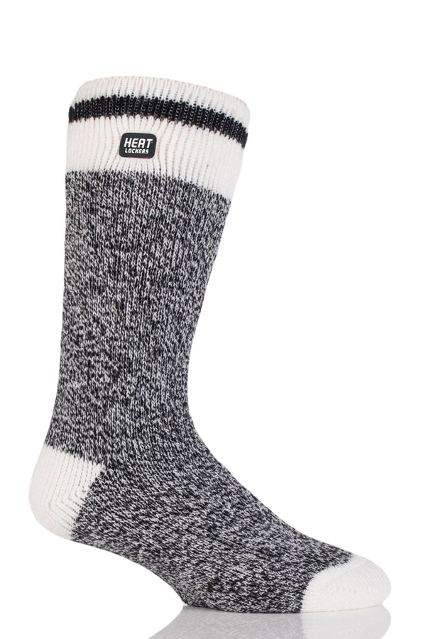 Men's WARMEST Cream Block Twist Crew Sock