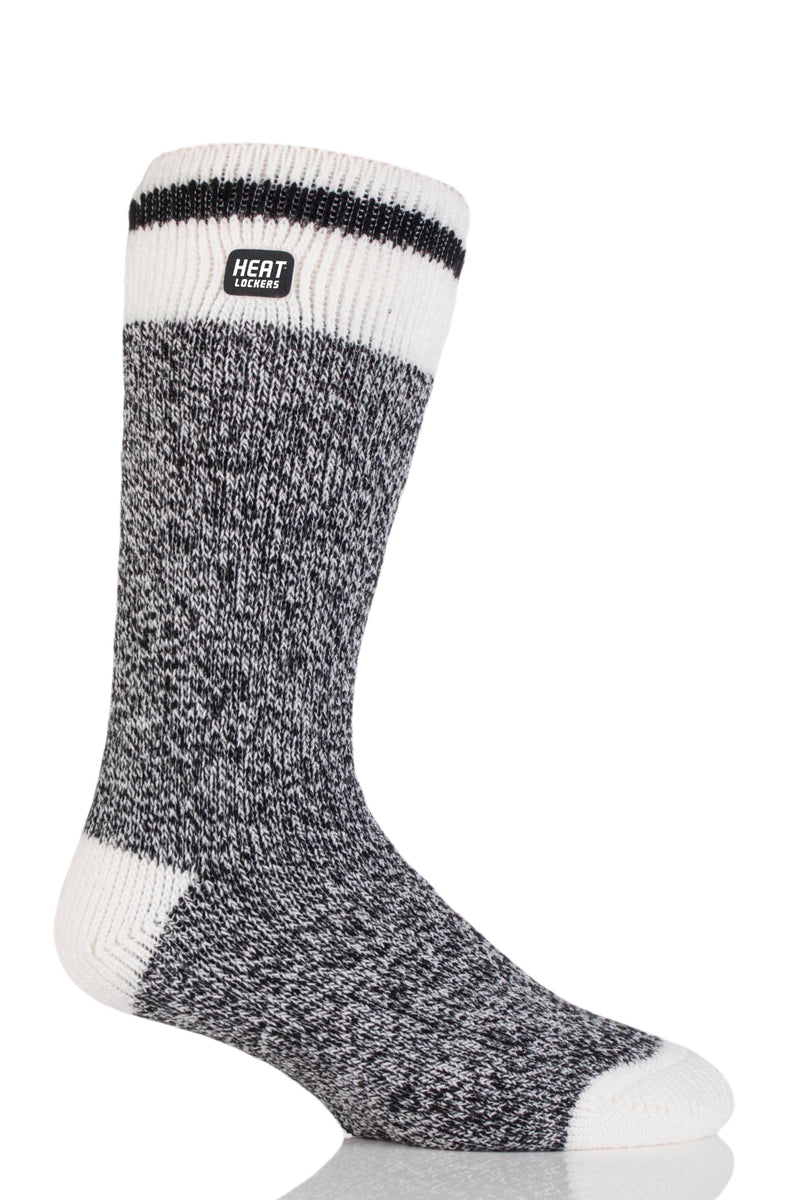 Men's WARMEST Heavy Weight Cream Block Twist Crew Sock
