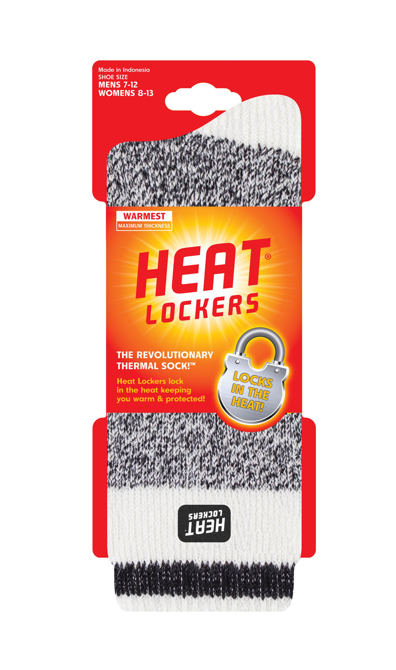 Men's WARMEST Heavy Weight Cream Block Twist Crew Sock