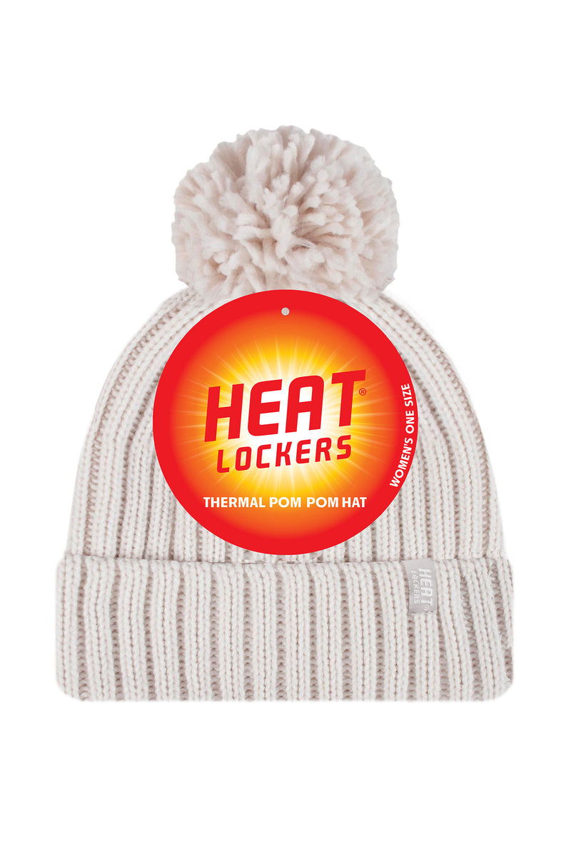 Women's 2x2 Rib Roll Up Hat with Pom