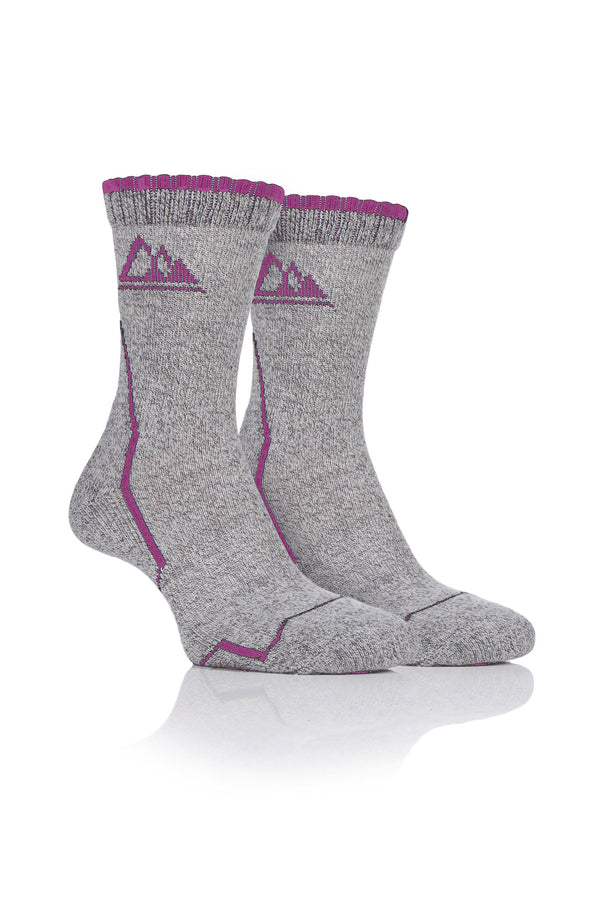 Storm Valley Women's Merino Wool Boot Sock Stone/Purple