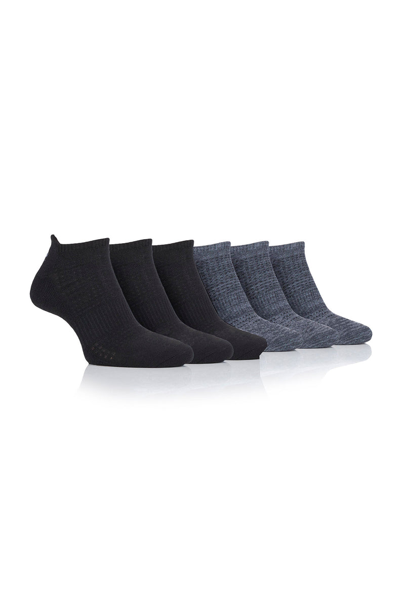 Storm Valley Women's Trainer Sports Sock Black/Charcoal