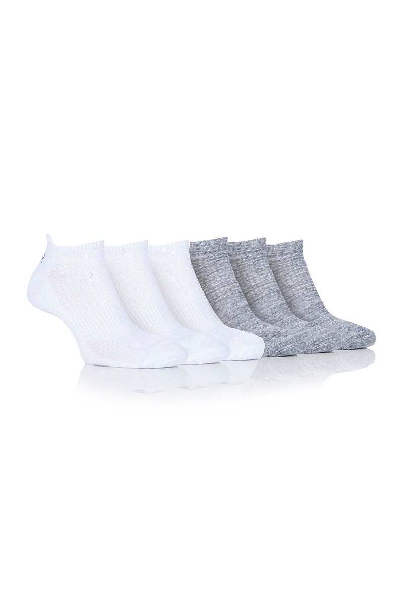 Storm Valley Women's Trainer Sports Sock White/Grey