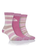 Storm Valley Women's Performance Polyester Stripe Boot Sock Rose/Cream
