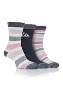 Storm Valley Women's Performance Polyester Stripe Boot Sock Slate/Cream