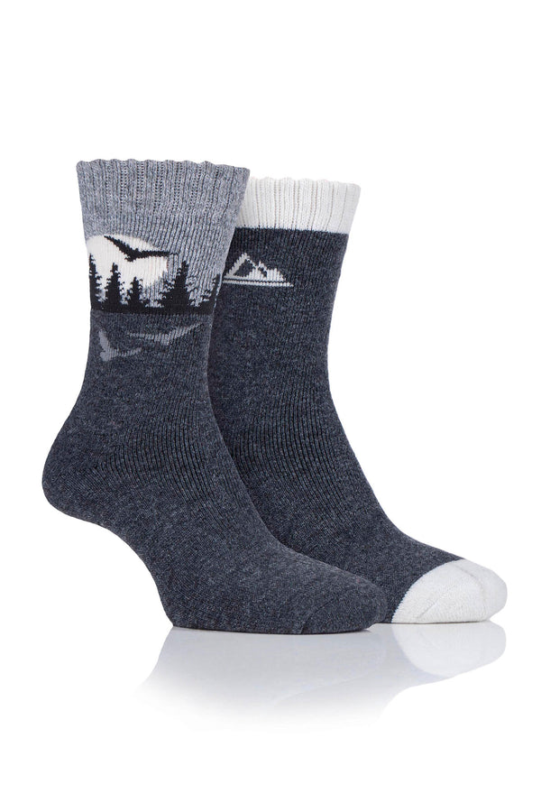 Storm Valley Women's Wool Blend Boot Sock Slate/Cream