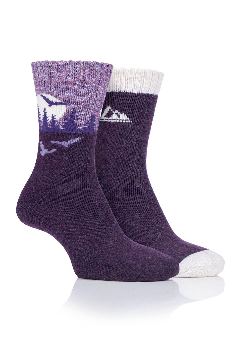 Storm Valley Women's Wool Blend Boot Sock Violet/Purple