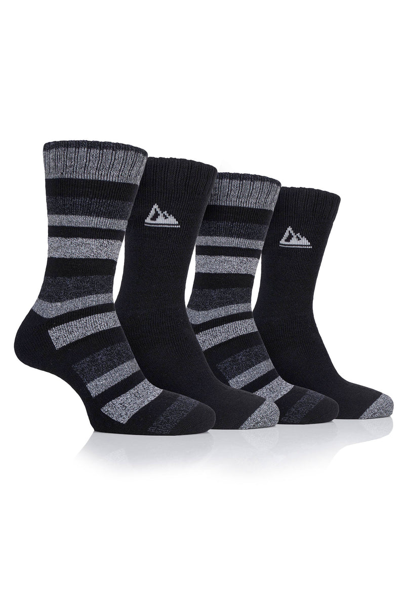 Storm Valley Men's Performance Polyester Stripe Boot Sock Black/Charcoal