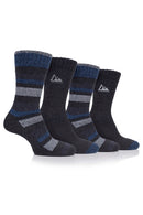 Storm Valley Men's Performance Polyester Stripe Boot Sock Navy/Grey