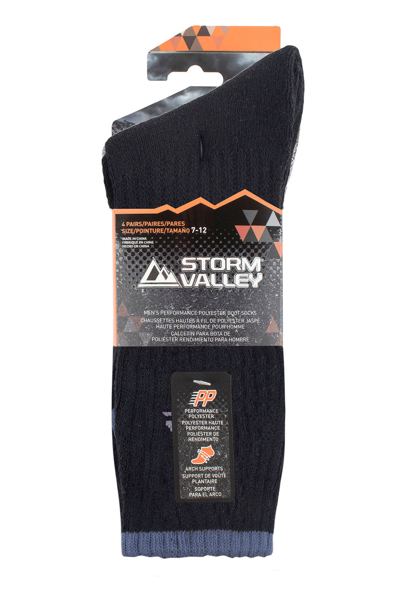 Storm Valley Men's Performance Boot Sock Black - Packaging