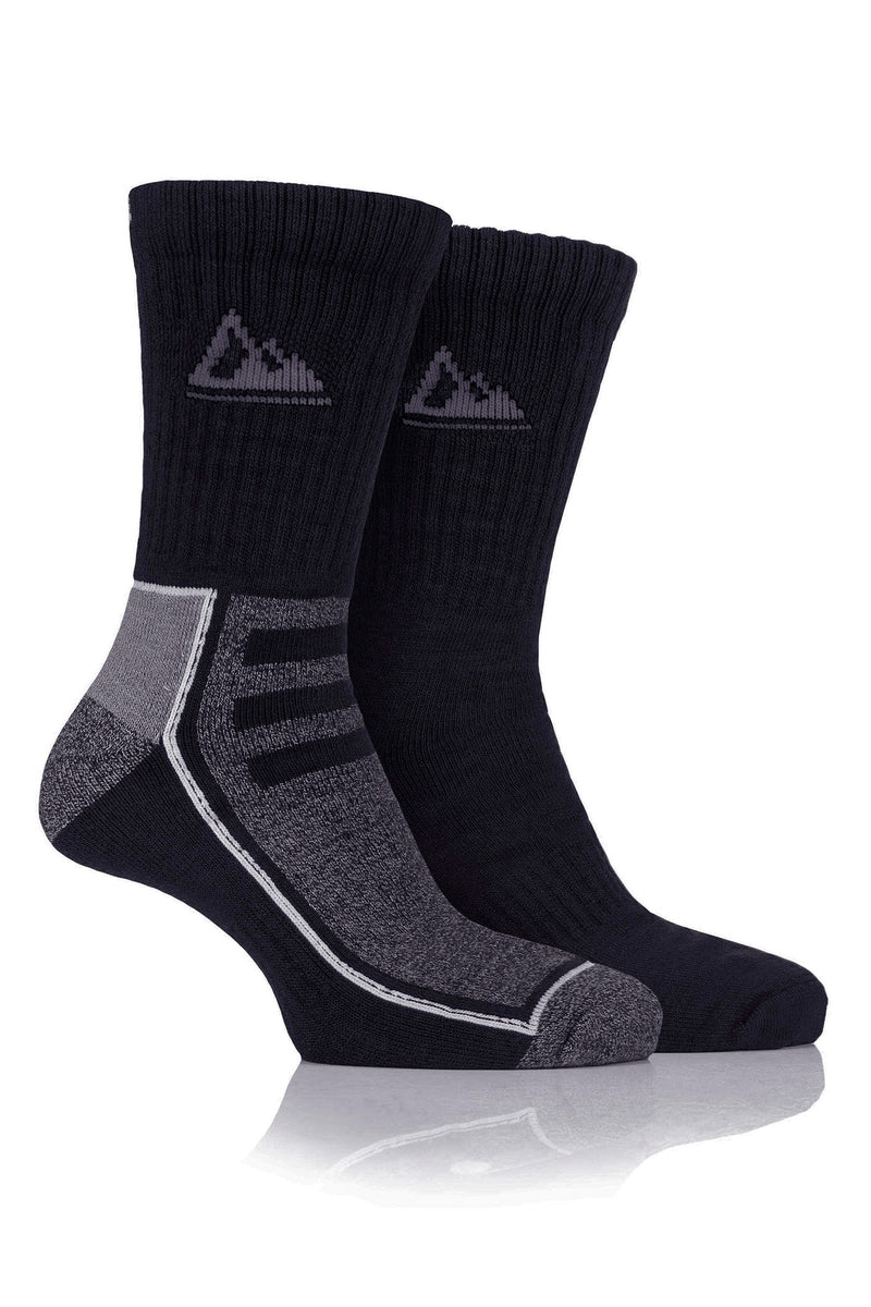 Storm Valley Men's Breathable Bamboo Boot Crew Sock Black/Charcoal
