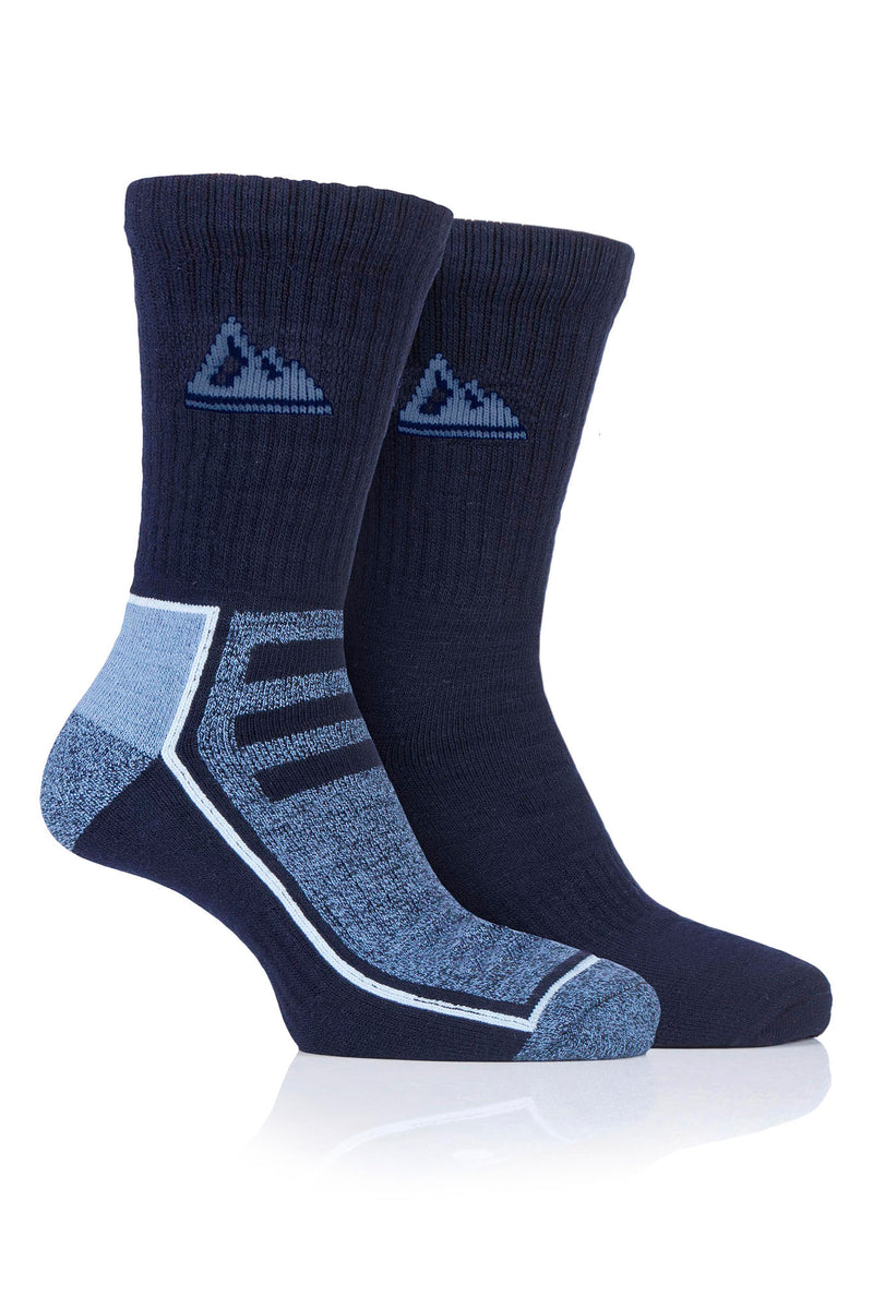 Storm Valley Men's Breathable Bamboo Boot Crew Sock Navy/Blue