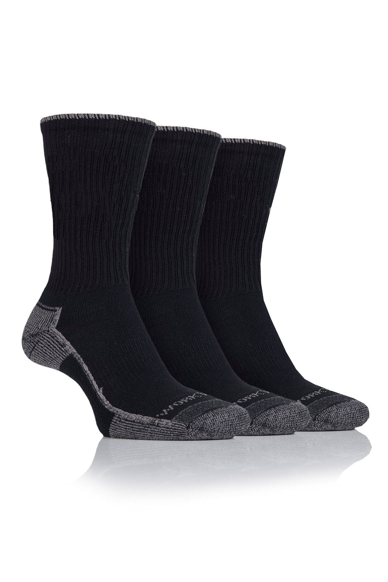 Storm Valley Men's Midweight Cushion Technical Work Sock Black