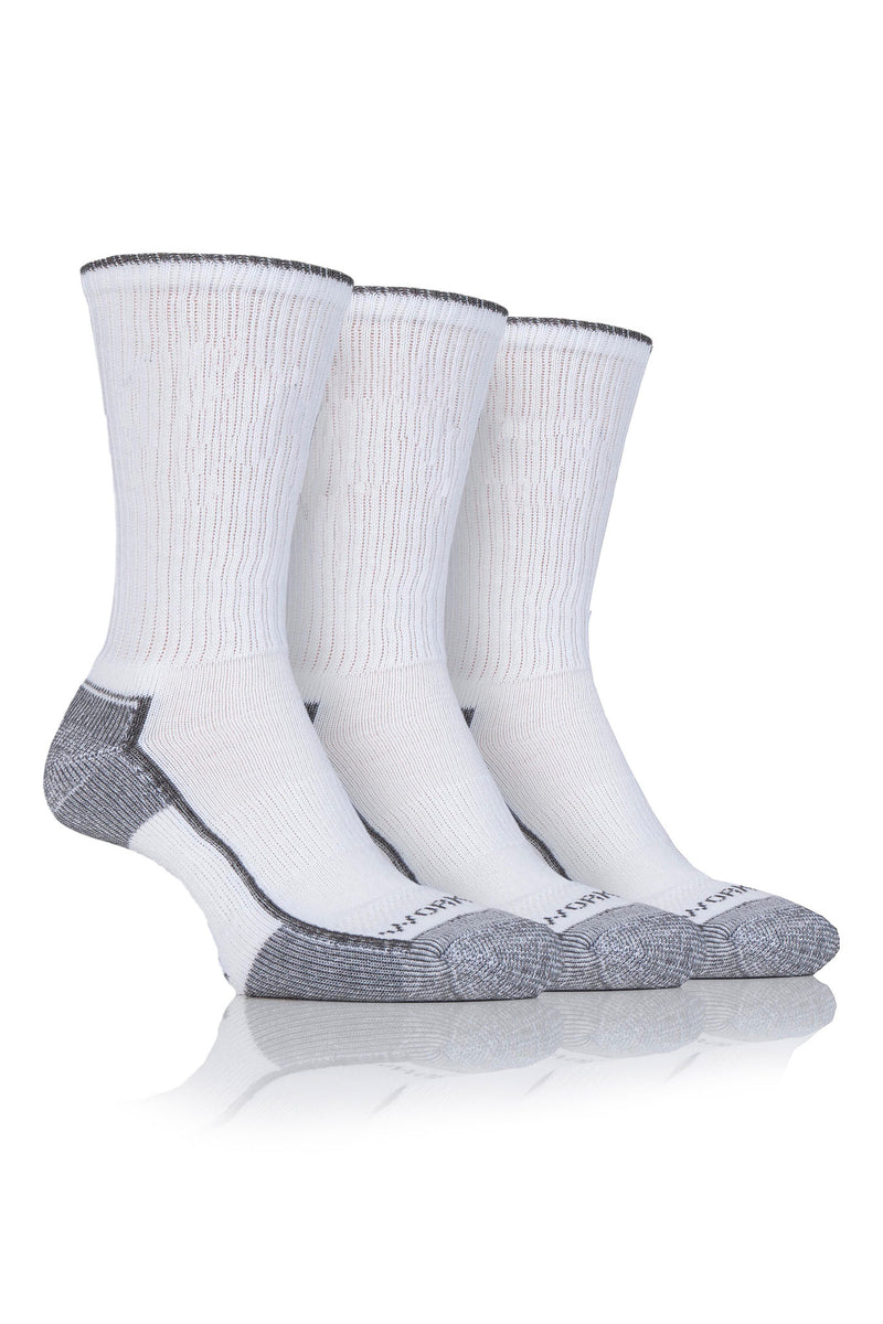 Storm Valley Men's Midweight Cushion Technical Work Sock White