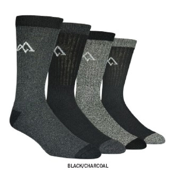 Men's Recycled Cotton Boot Sock - 4 Pair Pack