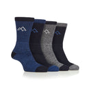 Men's Recycled Cotton Boot Sock - 4 Pair Pack