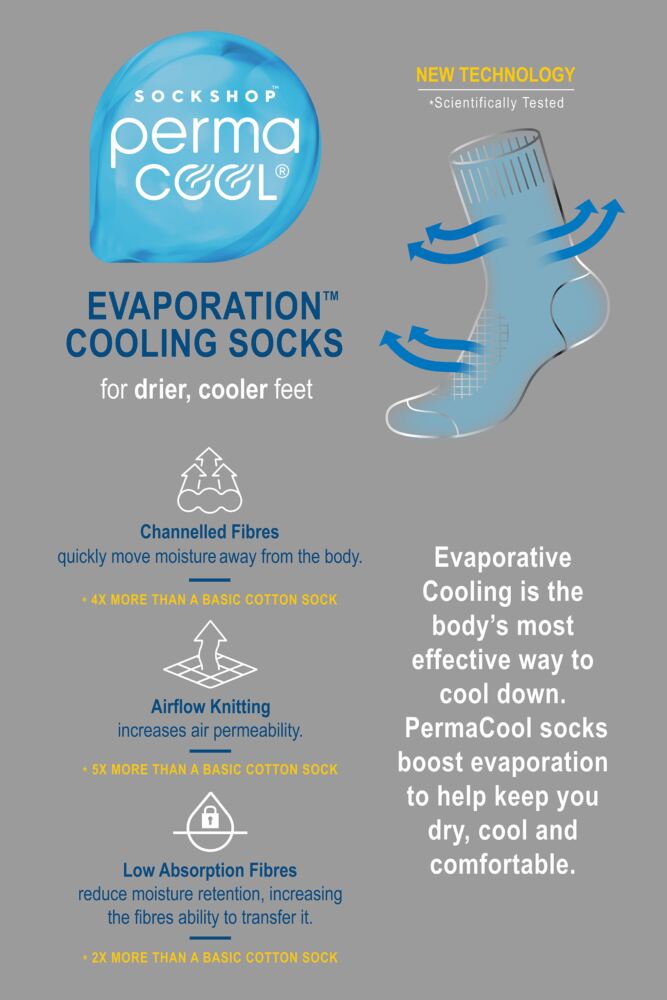 Men's Evaporation Cooling Crew Socks