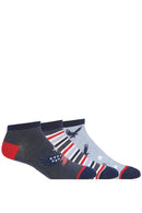 Men's Americana Patriotic Eagles Bamboo Low Cut Socks - 3-pair pack