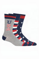 Men's Americana USA Stars Bamboo Crew Socks - 3-pair pack