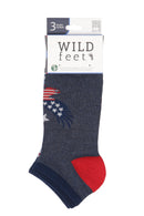 Men's Americana Patriotic Eagles Bamboo Low Cut Socks - 3-pair pack