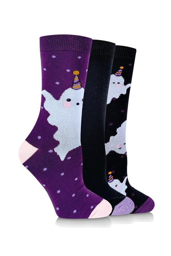 Women's Party Ghost Crew Sock - 3 Pair Pack