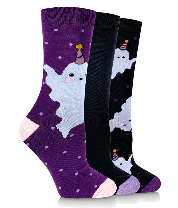 Women's Party Ghost Crew Sock - 3 Pair Pack
