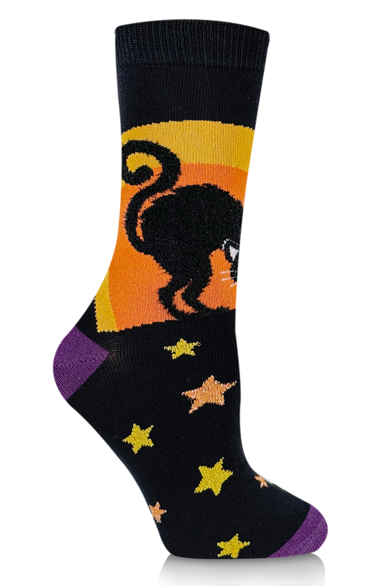 Women's Scaredy Cat Crew Socks - 3 Pair Pack