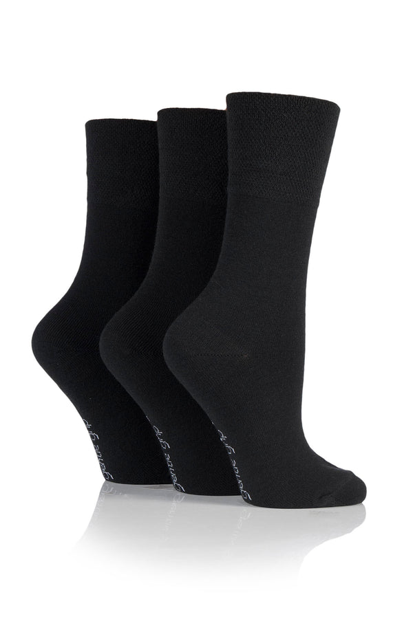Gentle Grip GGL02757 Women's Wool Solid Crew Sock Black