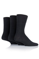 Gentle Grip Men's Cotton Diabetic Crew Sock Black
