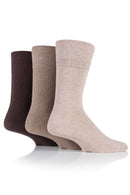 Gentle Grip Men's Cotton Diabetic Crew Sock Brown