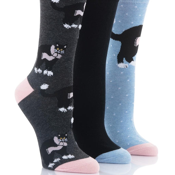 Gentle Grip® Women's Solid Black Crew Sock