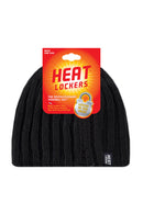 Heat Lockers Men's Thermal Rib Knit Hat Black - Packaging