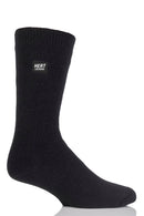 Heat Lockers Men's Warm Solid Thermal Crew Sock Black